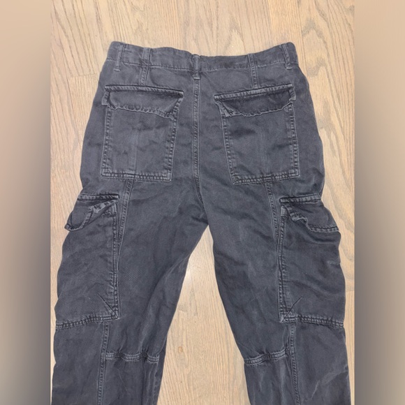 FREE PEOPLE Tahiti Cargo Pants Jeans Size 4 Navy Blue - Picture 2 of 9